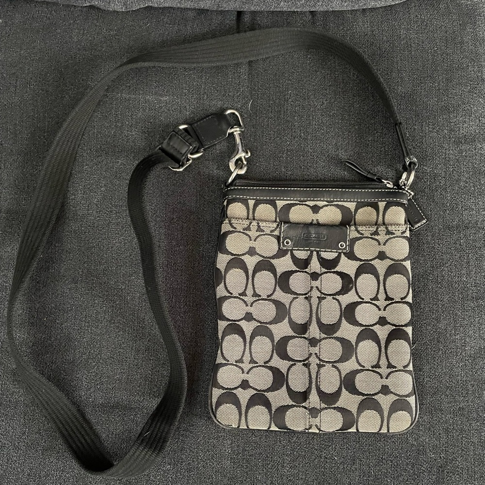 Coach Black and Gray Crossbody Bag